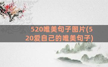 520唯美句子图片(520爱自己的唯美句子)